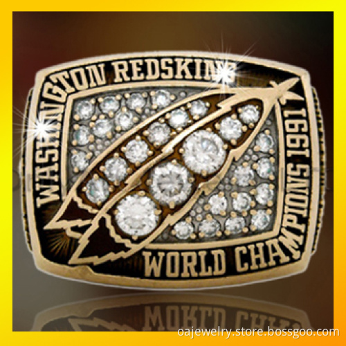 Custom World Championship Silver or Brass Ring with CZ Set (OACR0019)